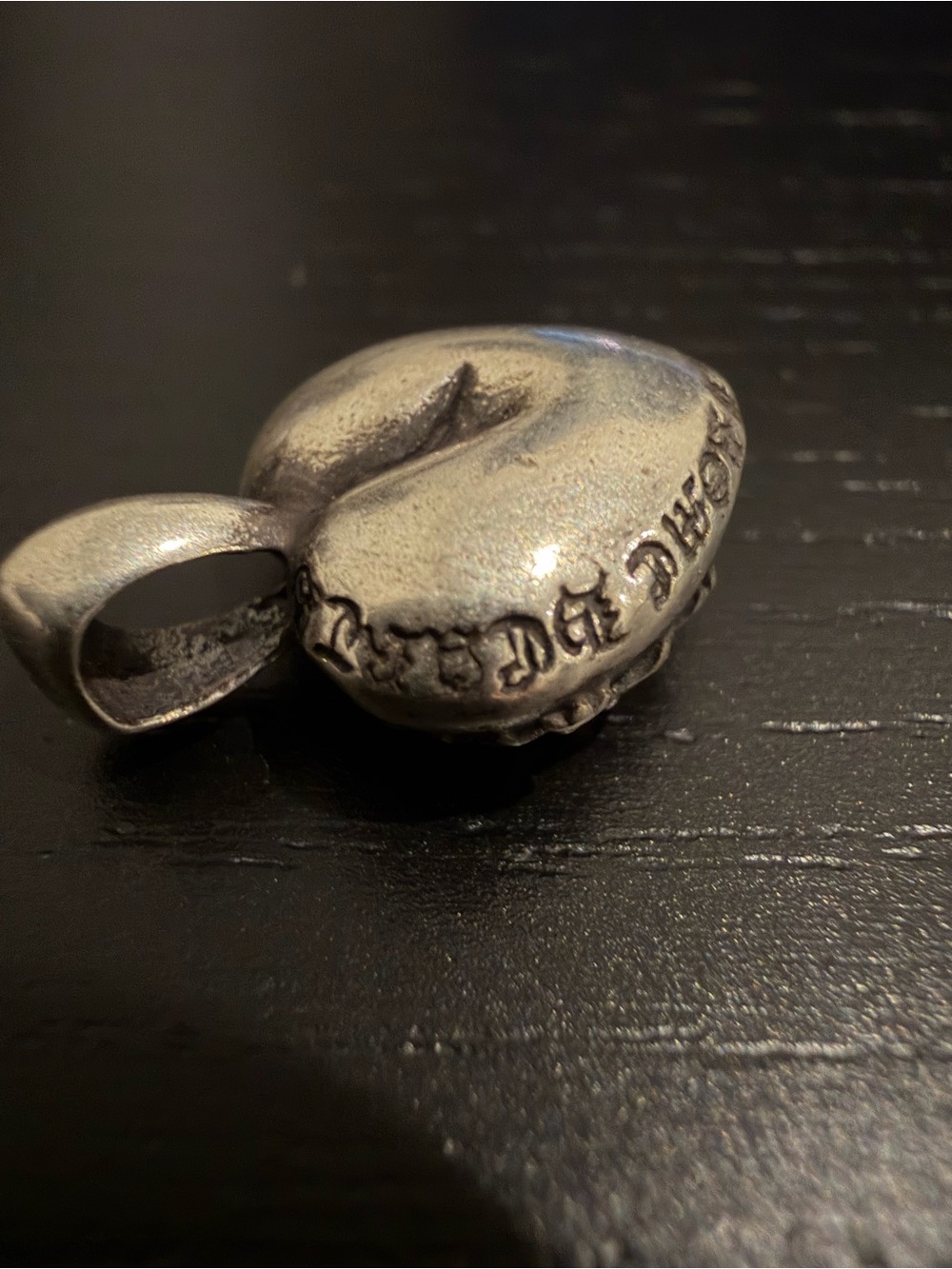 Chrome Cemetery Heart Charm .925 silver - Picture 3 of 5
